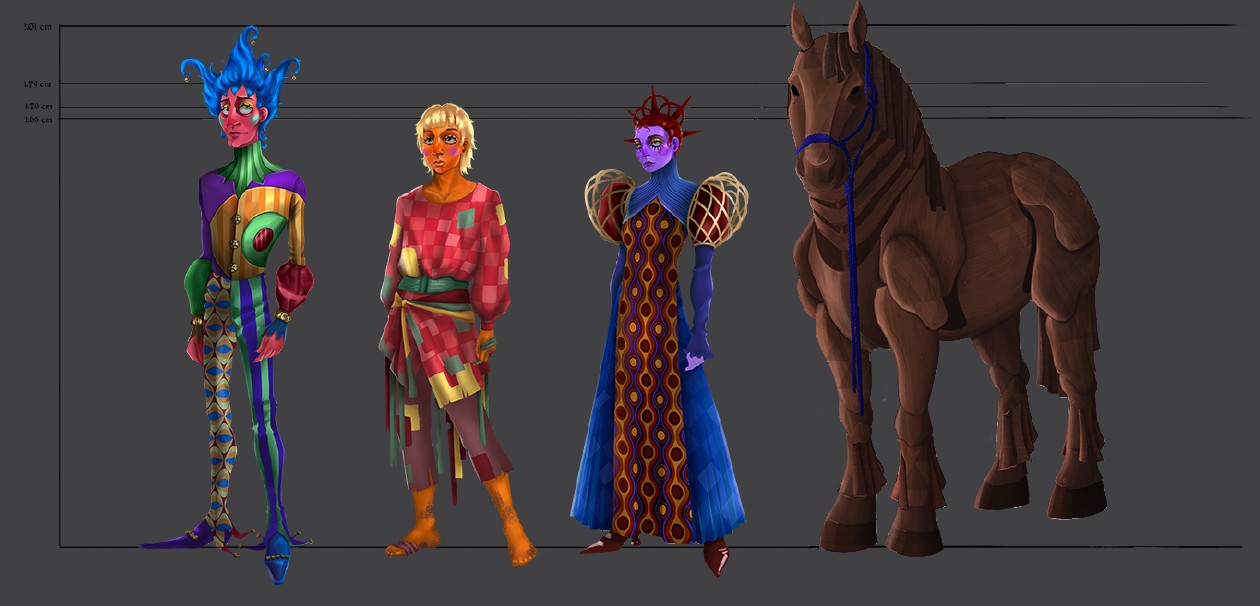 line up characters