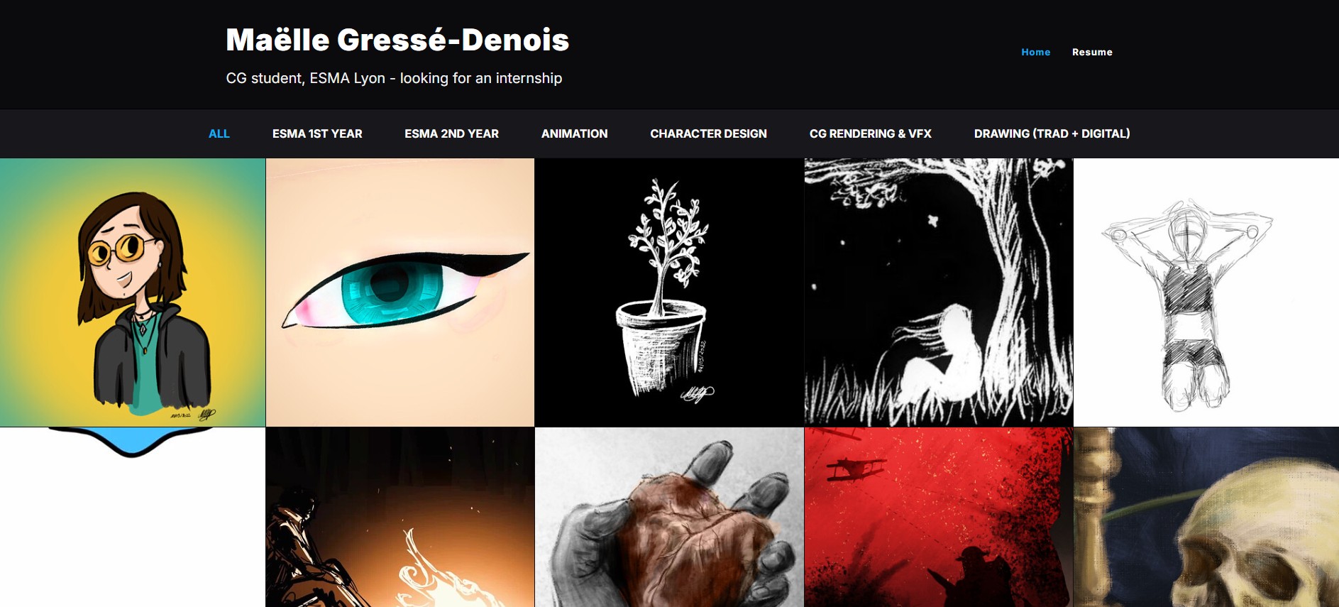 poretfolio maelle gressé denois