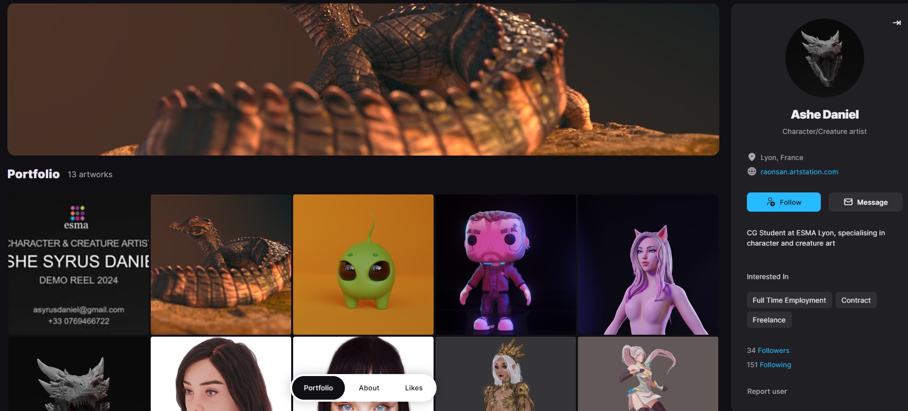 profl artstation ashe daniel