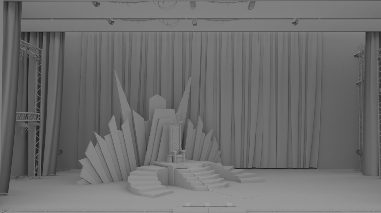 general view of the set