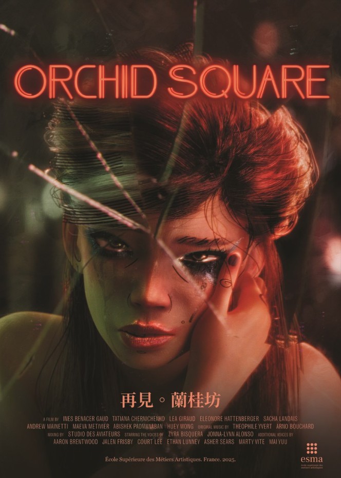 orchid square poster
