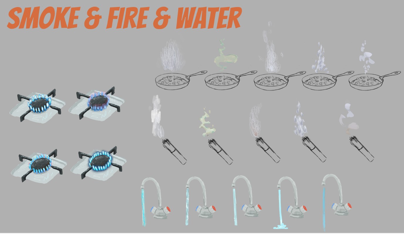 smoke fire & water