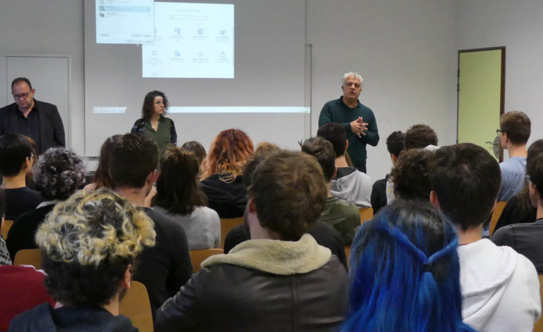 Présentation du studio Cube Creative par Audrey Serre et Lionel Fages à l'ESMA Montpellier