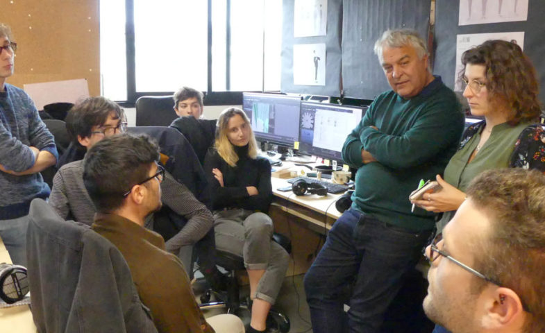 Echange entre les étudiants de l'ESMA Montpellier et Audrey Serre et Lionel Fages du studio Cube Creative