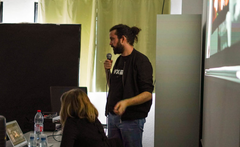Dorian Marchesin et Johanne Beaupied du studio Unit Image en conférence devant les étudiants de cinéma d'aniamtion 3D et effet spéciaux de l'ESMA Montpellier