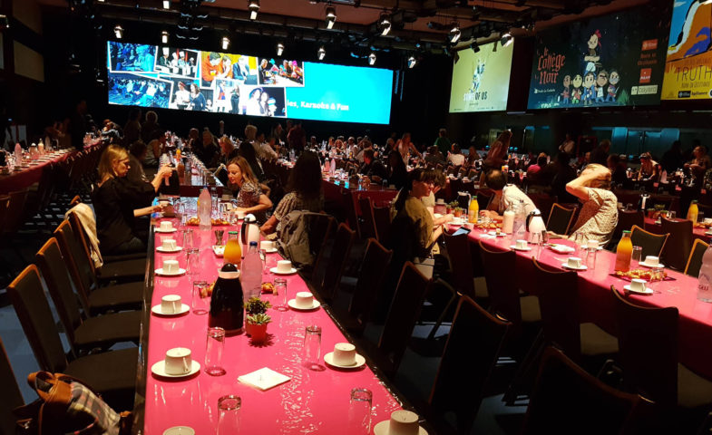 Salle de repas au Cartoon forum 2019